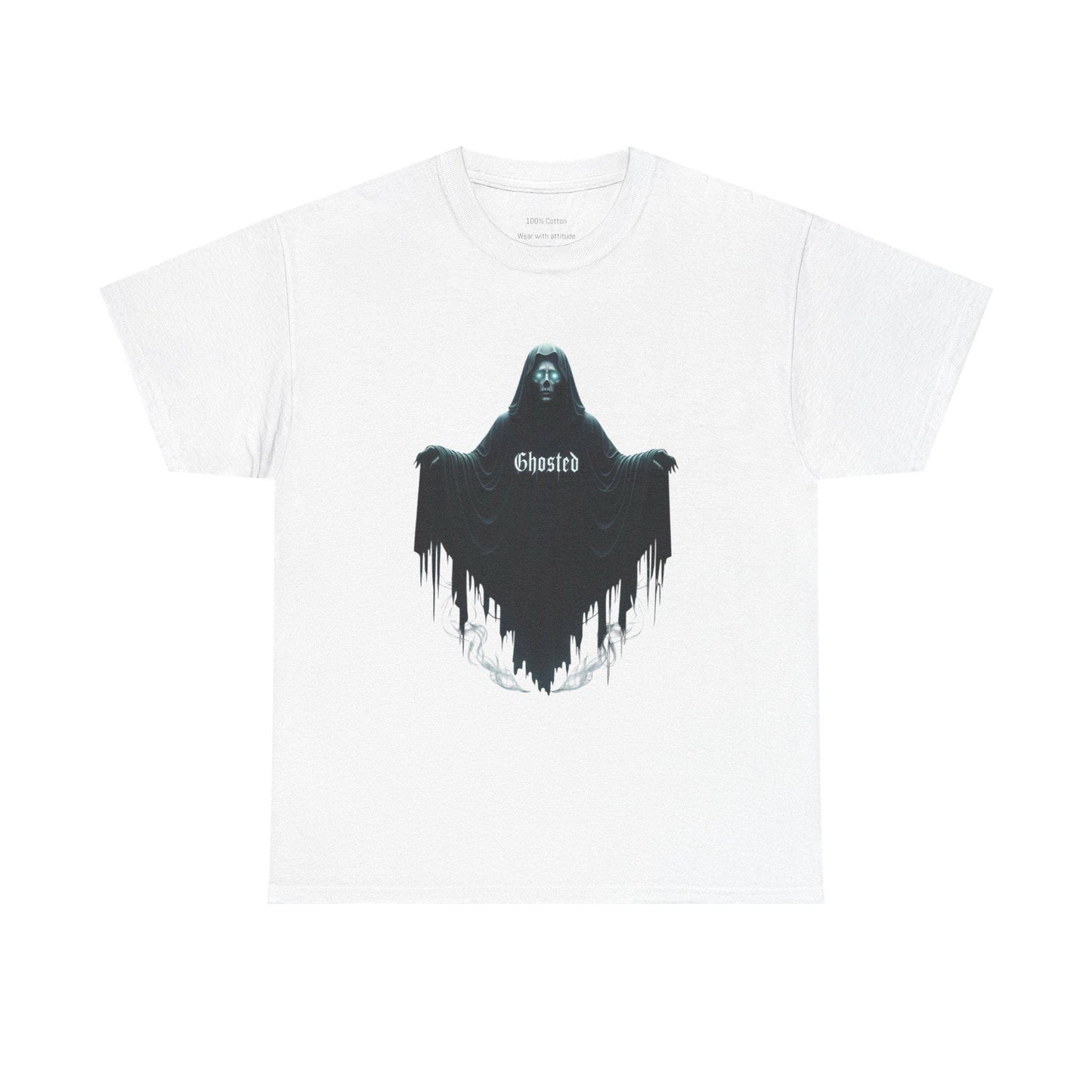 Ghosted Unisex Heavy Cotton Tee: Halloween Humor Apparel