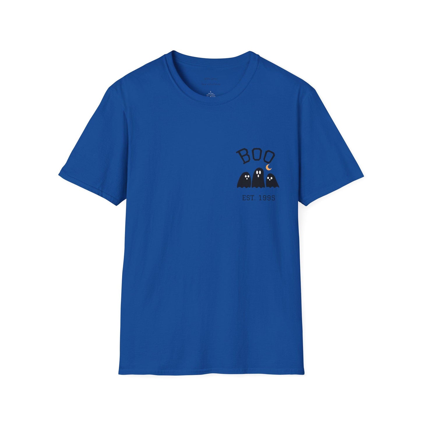 Halloween Ghost Unisex T-Shirt: Softstyle Cotton, Spooky Season