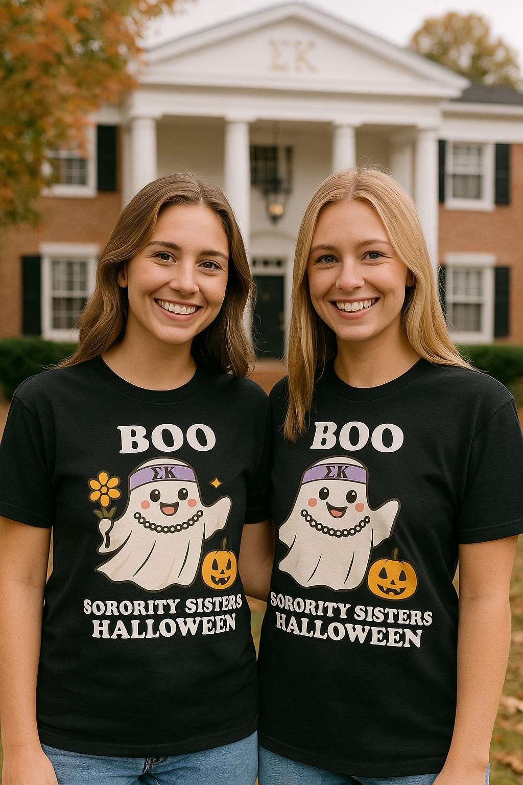 Boo Halloween Sorority Tee, Unisex T-Shirt, Spooky Season Top, Funny Halloween Shirt, Sorority Sisters Gift