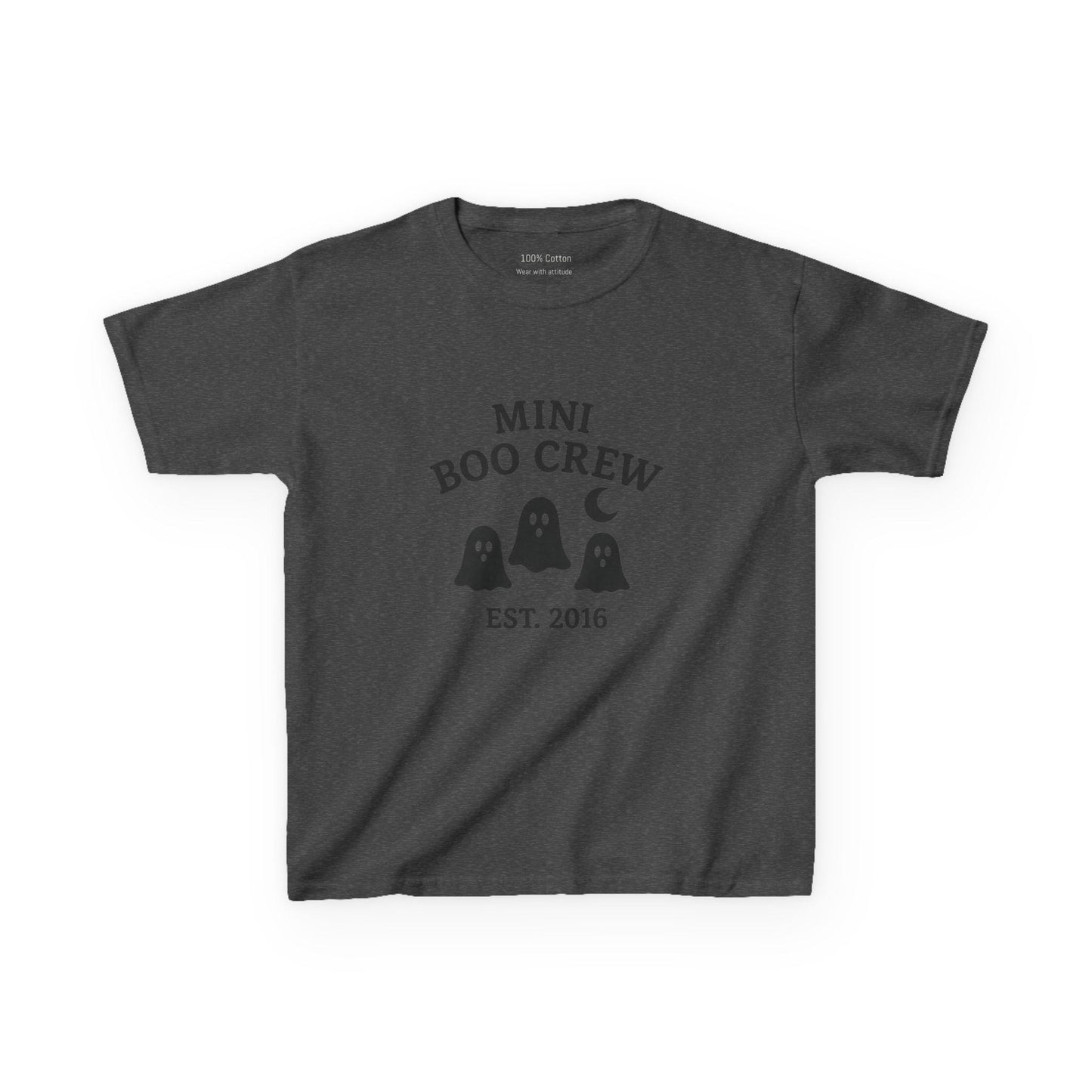 Mini Boo Crew Kids Tee - Halloween Ghost Shirt, Spooky T-Shirt for Children, Halloween Costume, Trick or Treat Shirt, Fun Mock Tee