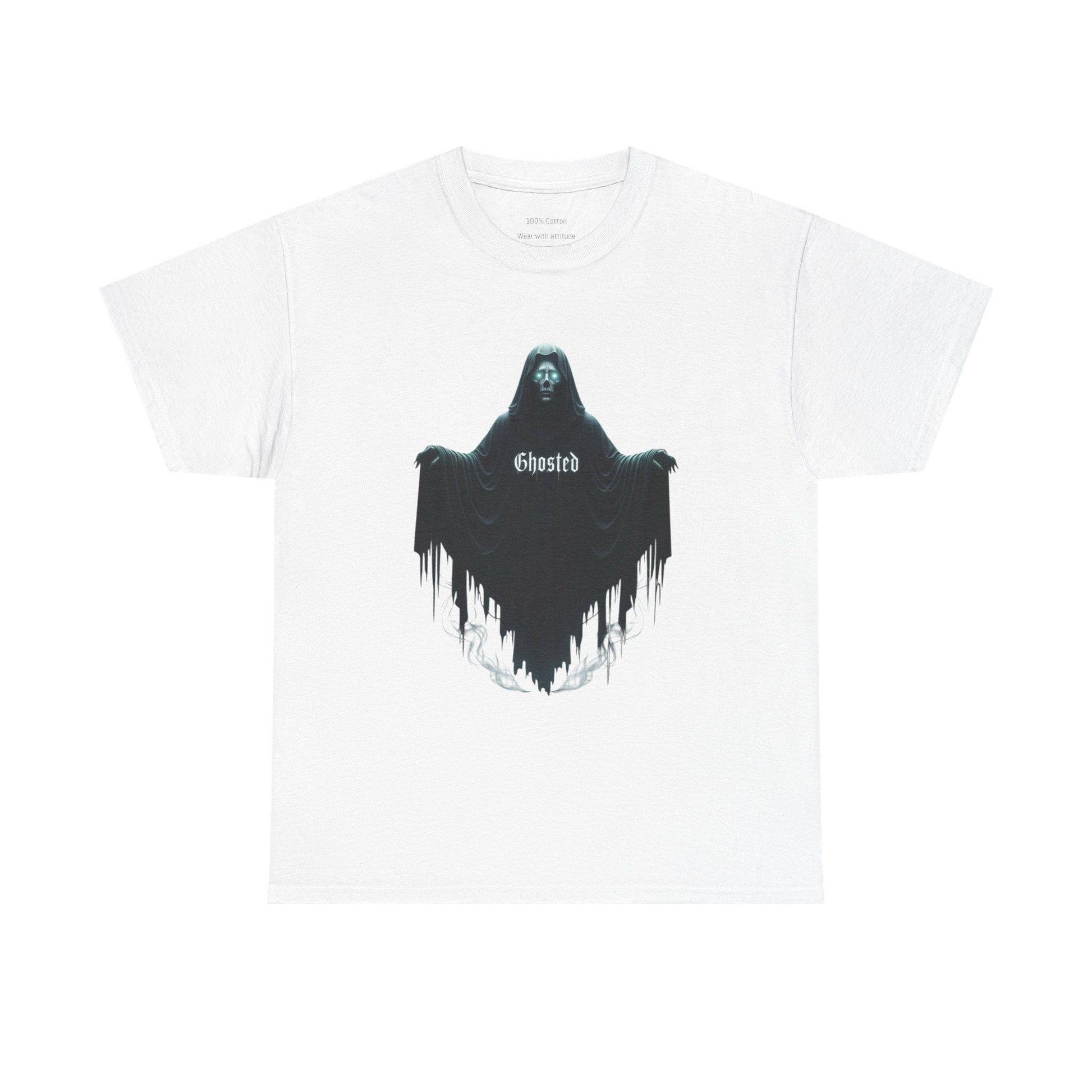 Ghosted Unisex Heavy Cotton Tee: Halloween Humor Apparel