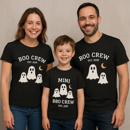 Boo Crew Halloween Tee: Spooky Ghost Cotton Unisex Shirt