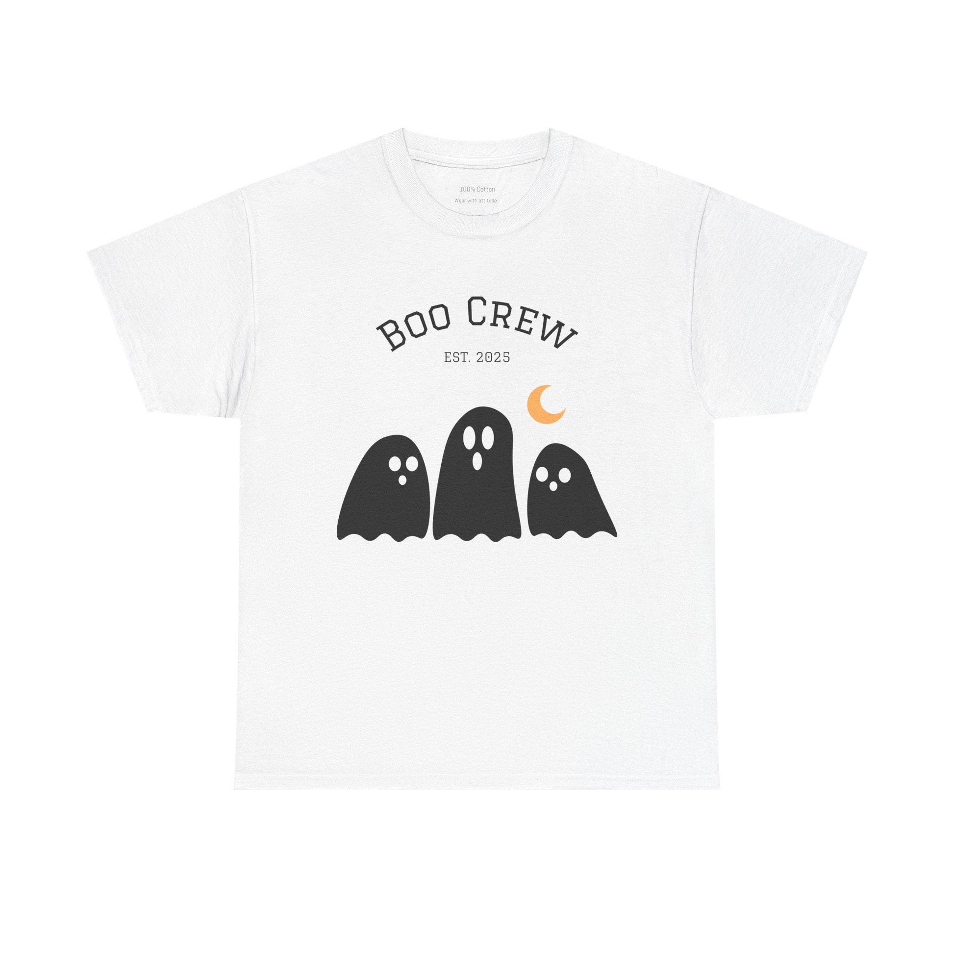 Boo Crew Halloween Tee: Spooky Ghost Cotton Unisex Shirt