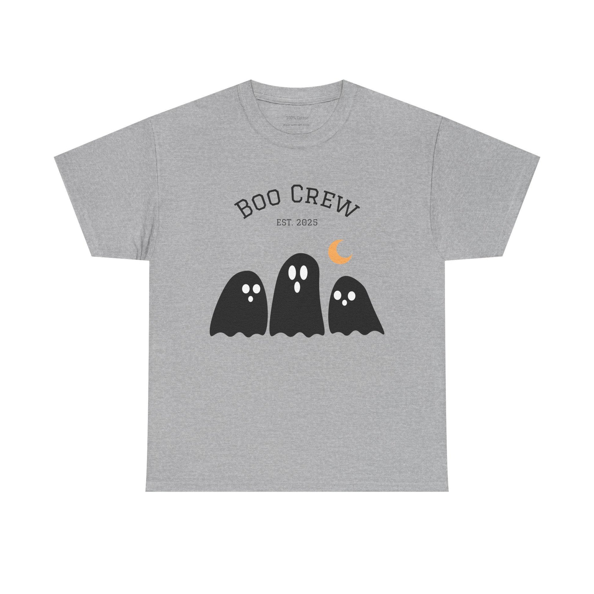 Boo Crew Halloween Tee: Spooky Ghost Cotton Unisex Shirt