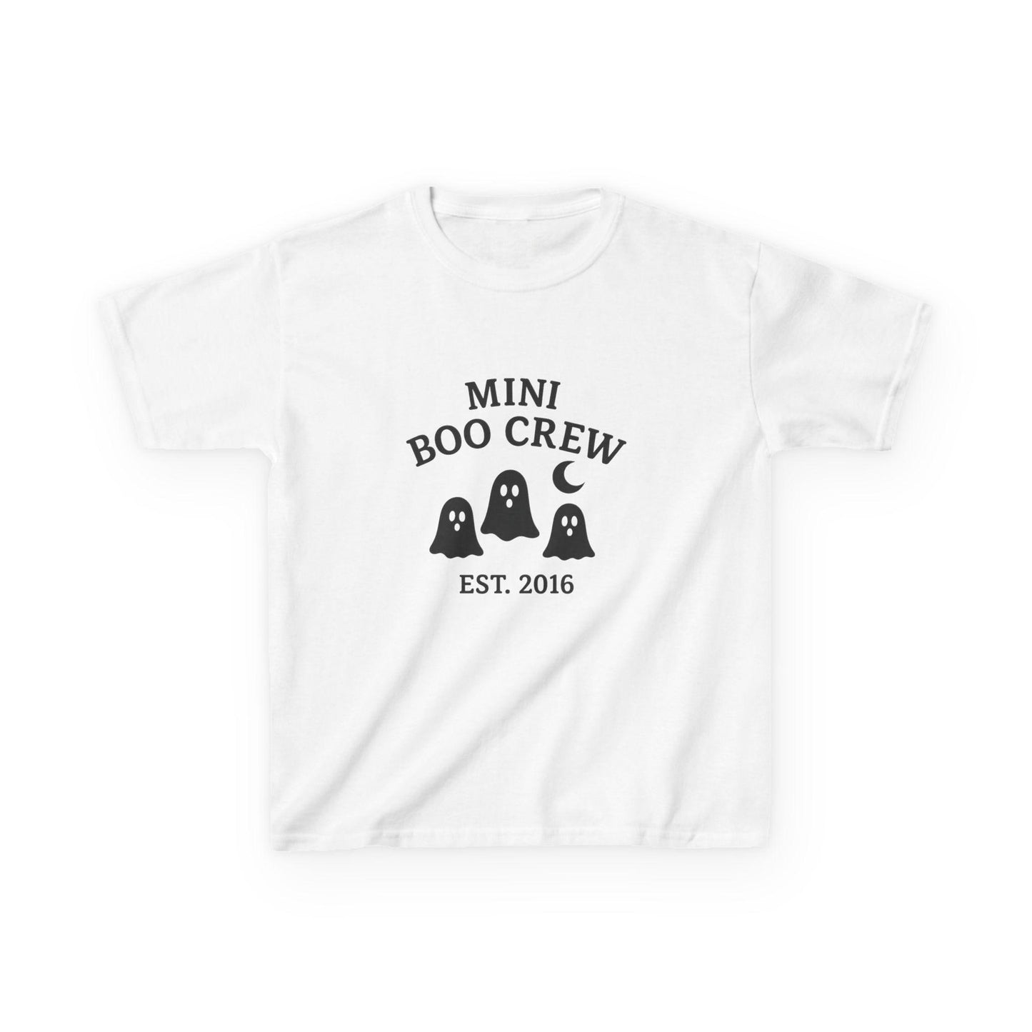 Mini Boo Crew Kids Tee - Halloween Ghost Shirt, Spooky T-Shirt for Children, Halloween Costume, Trick or Treat Shirt, Fun Mock Tee
