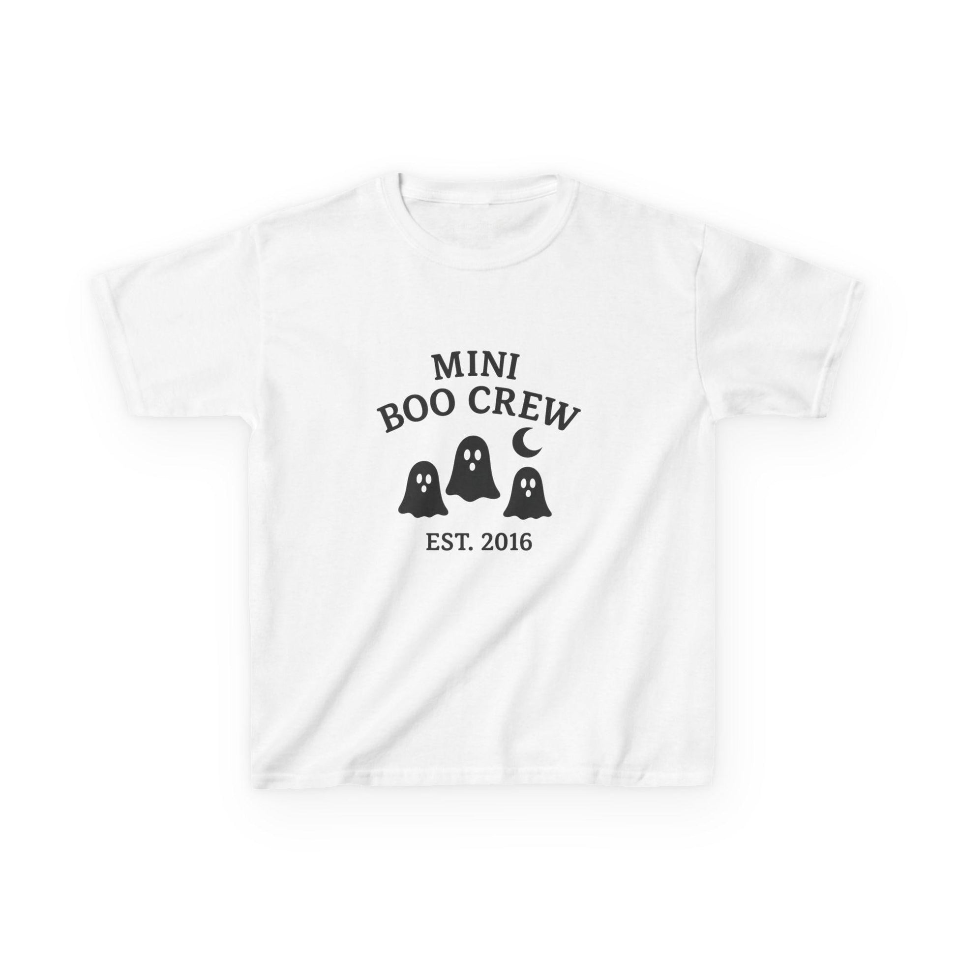 Mini Boo Crew Kids Tee - Halloween Ghost Shirt, Spooky T-Shirt for Children, Halloween Costume, Trick or Treat Shirt, Fun Mock Tee