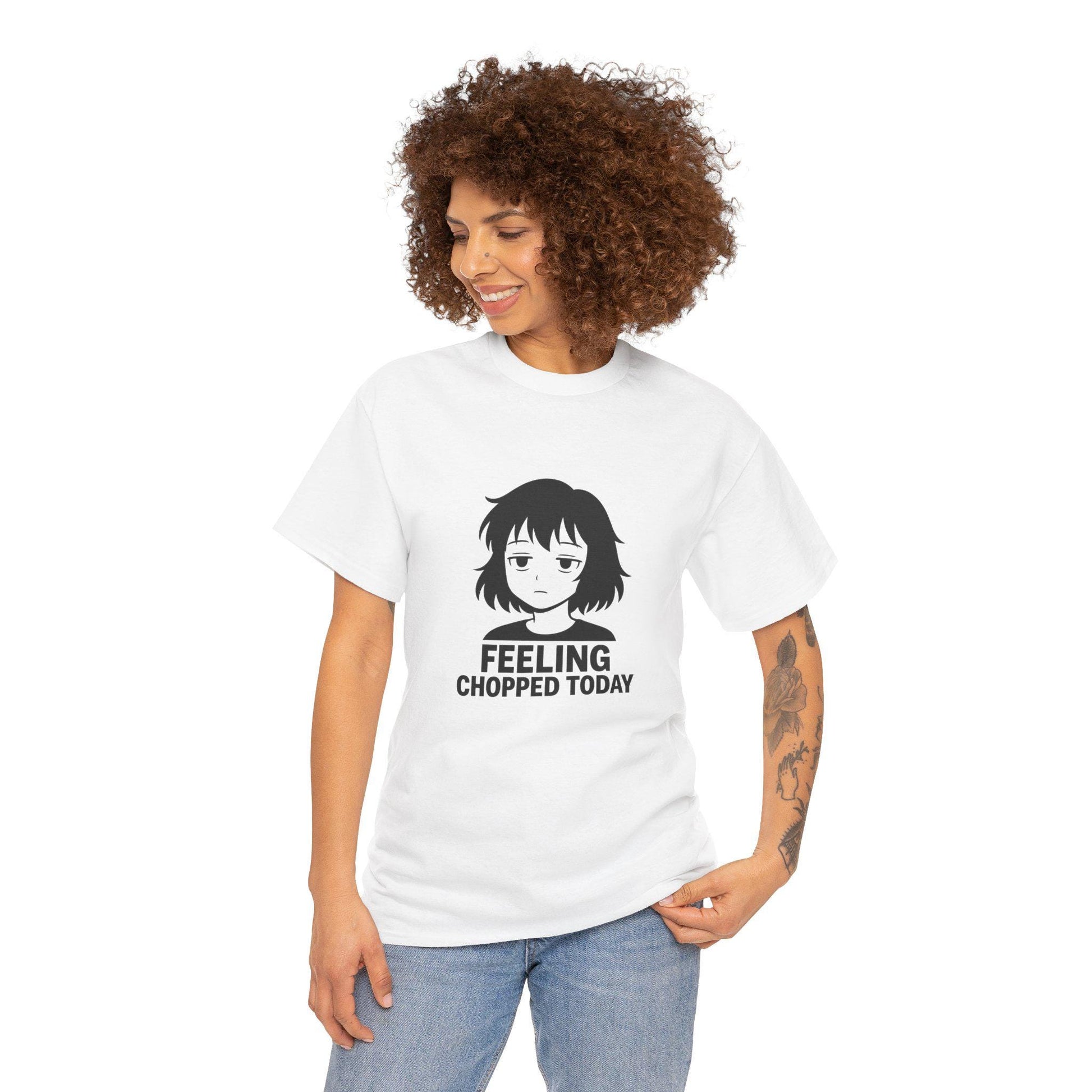 Feeling Chopped Today Graphic Tee: Unisex Heavy Cotton Humor Shirt