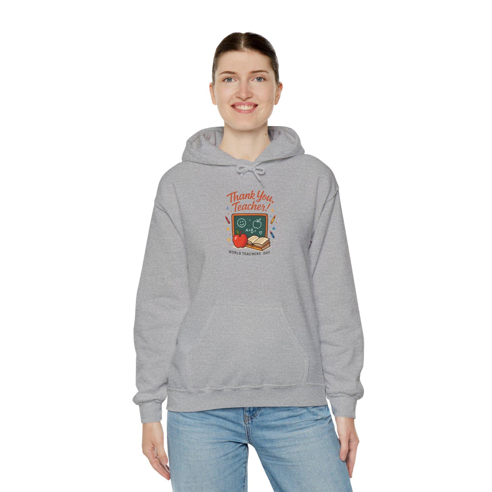 Teacher Appreciation Hoodie – Unisex Heavy Blend, Cozy Thank You Teacher Gift