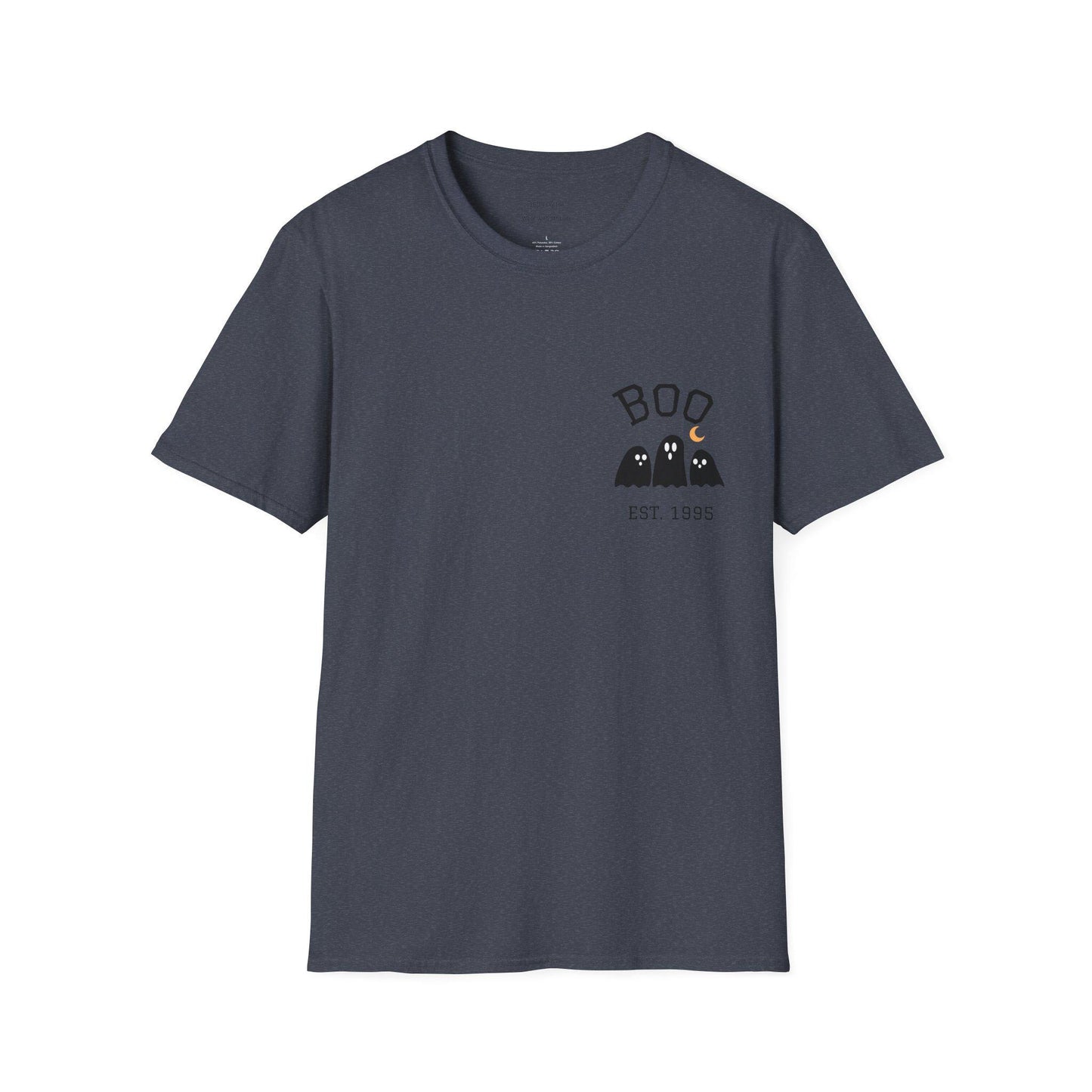 Halloween Ghost Unisex T-Shirt: Softstyle Cotton, Spooky Season