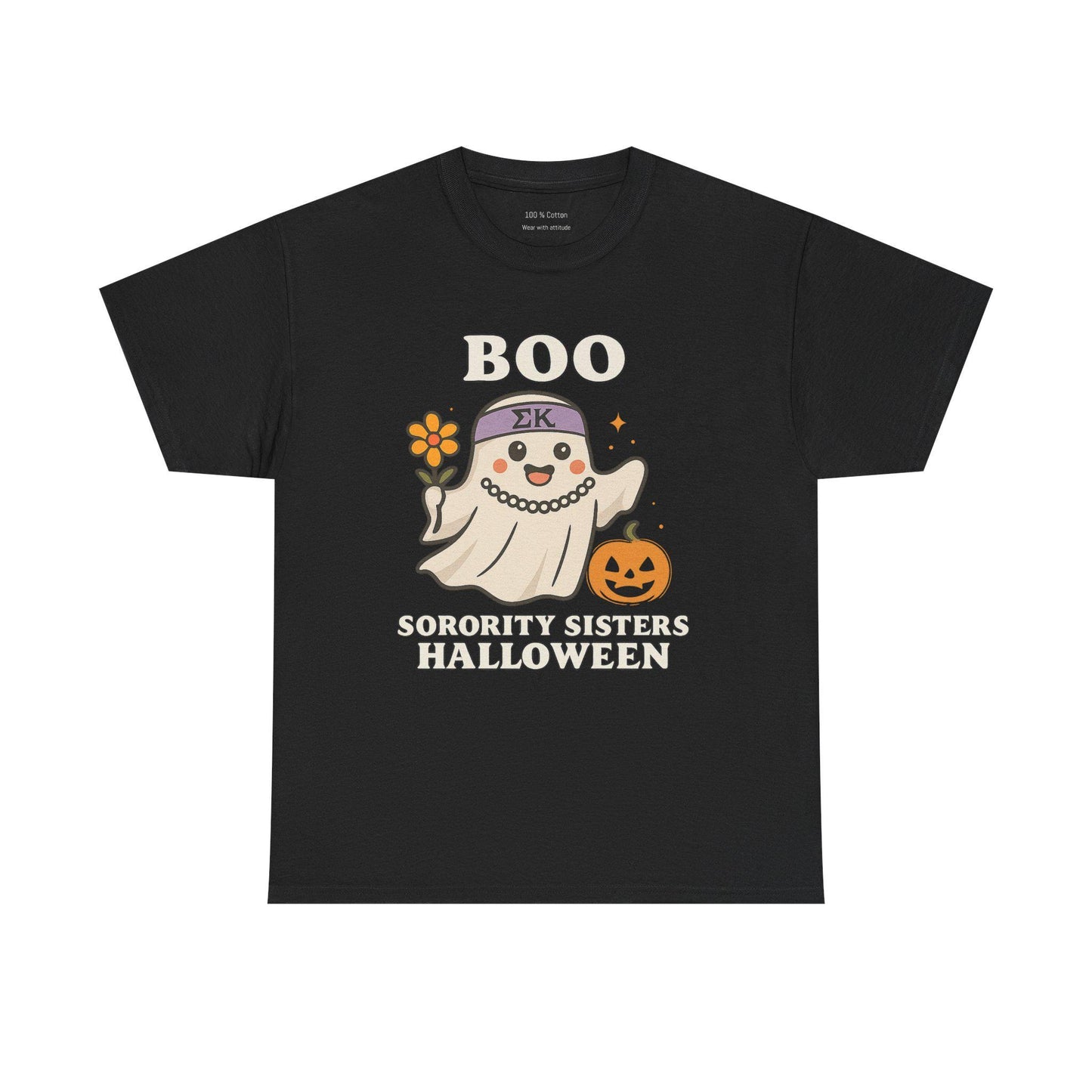 Boo Halloween Sorority Tee, Unisex T-Shirt, Spooky Season Top, Funny Halloween Shirt, Sorority Sisters Gift