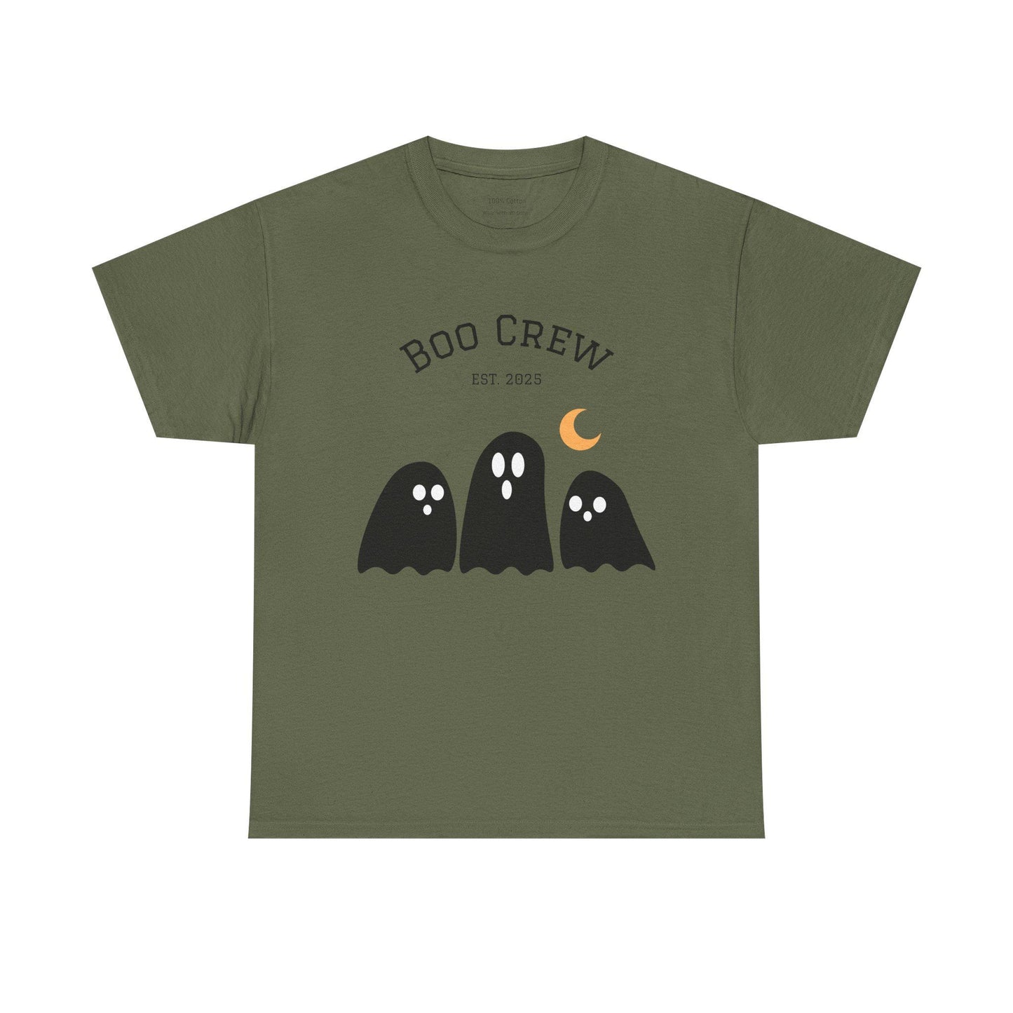 Boo Crew Halloween Tee: Spooky Ghost Cotton Unisex Shirt