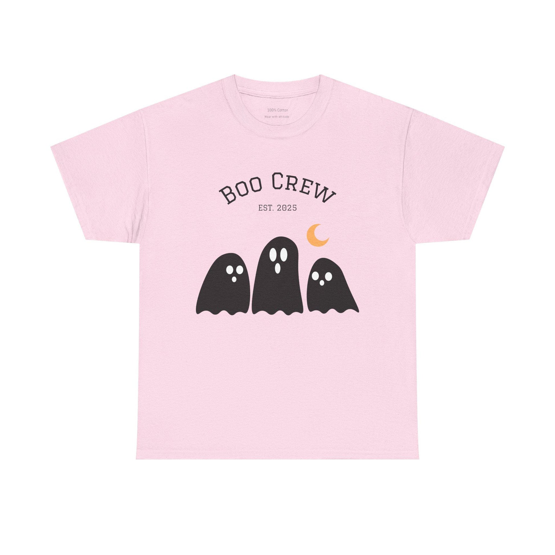 Boo Crew Halloween Tee: Spooky Ghost Cotton Unisex Shirt