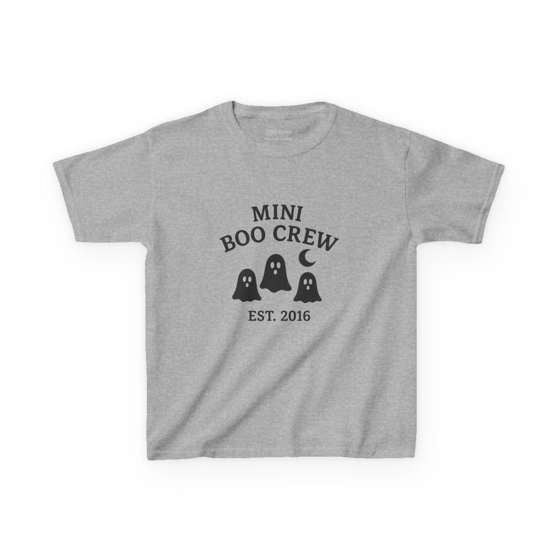 Mini Boo Crew Kids Tee - Halloween Ghost Shirt, Spooky T-Shirt for Children, Halloween Costume, Trick or Treat Shirt, Fun Mock Tee