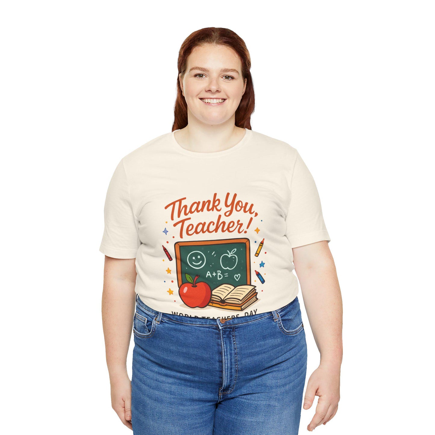 Teacher Appreciation T-Shirt – Unisex Short Sleeve Tee, Soft Cotton Thank You Gift for Teachers